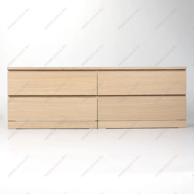 Комод Варма, 4 ящика, горизонтальный, 160х54х40 см, шпон натурального дерева, дуб беленый | изображение 11