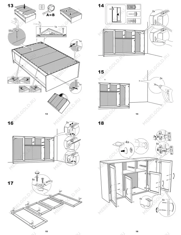 Тумба Сириус, 4 двери и 2 ящика, 156х41х95 см, дуб венге, черно-коричневая | изображение 18