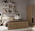 БРИМНЭС / СИРИУС кровать двойная ИКЕА / IKEA 160х200 сонома | изображение 3
