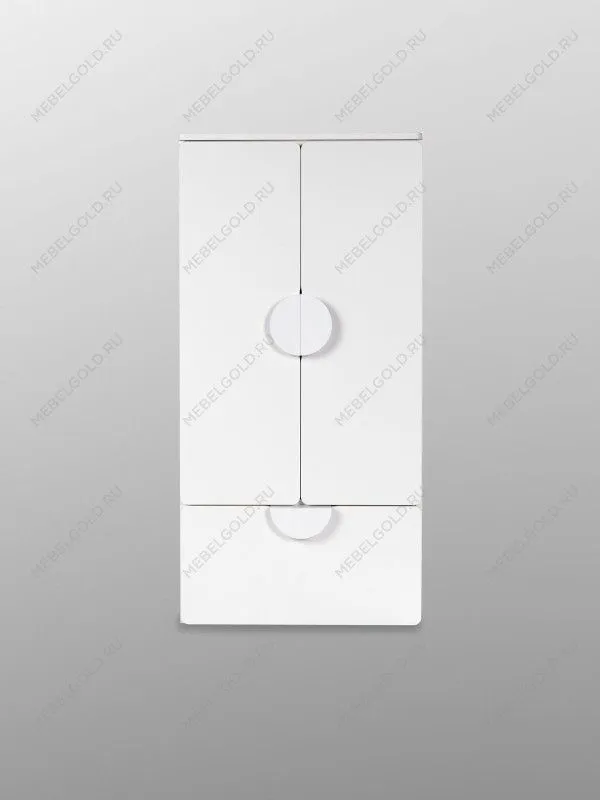 Шкаф распашной Пикси, с двумя дверьми, полкой и выдвижным ящиком 60х57х120, белый (робкий подснежник) | изображение 7