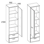 Шкаф Дорсет 1D2S | изображение 1