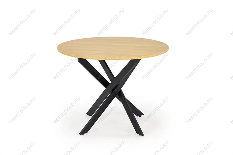 Стол обеденный Halmar EDGAR (дуб золотой/черный) | изображение 1