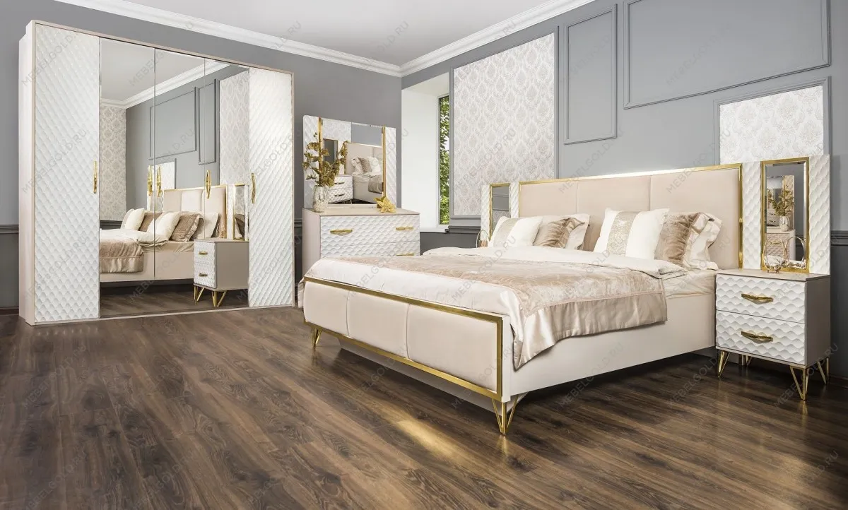 Шкаф Лара 4-дверный белый глянец | изображение 5