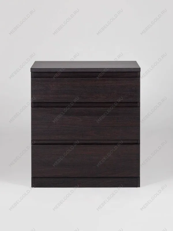 Комод Кастор, 3 ящика, 65х40х71 см, черный, дуб венге | изображение 5