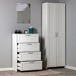 Комод Сириус, 4 ящика, 78х41х123 см, белый | изображение 2