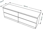 МАЛЬМ / VARMA Комод ИКЕА / IKEA 4D 160х54х40, серый | изображение 3
