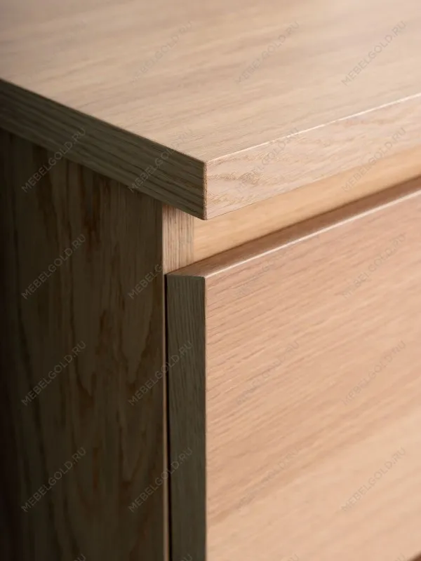 Комод Варма, 4 ящика, 80х100х40 см, шпон натурального дерева, дуб беленый | изображение 9