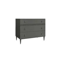 Комод с планкой Римини СОЛО (Серый/Серебро) РМКМ-3(s)