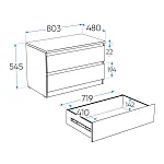 МАЛЬТА комод ИКЕА / IKEA 2 ящика 80х54 Дуб Венге | изображение 4