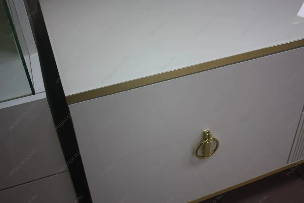 Витрина 1-ств. (правая) Римини СОЛО (белый золото) РМВ1-1С (s) - Выставка Балашиха | изображение 1