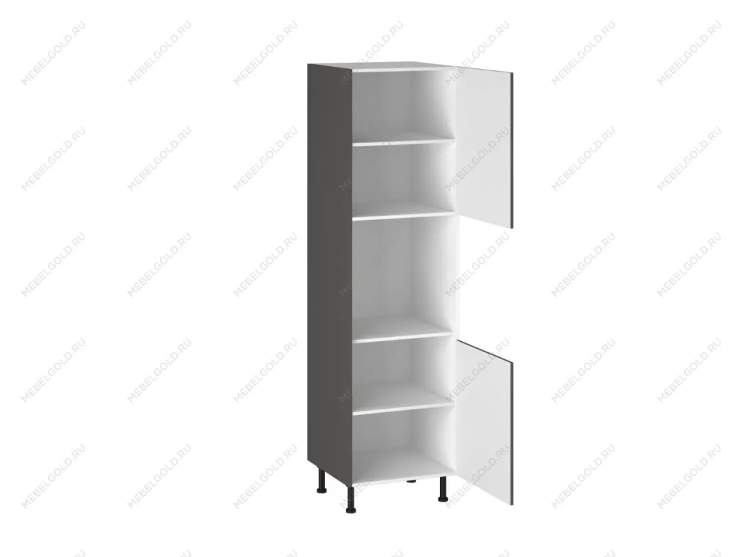 Шкаф-пенал ПГ-60 бок левый МДФ, Виста (600*586*2216) Экокожа Серый, 26671 | изображение 1