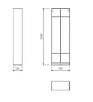 МАКС стеллаж 75х36х233 серый | изображение 2