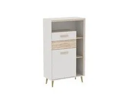 Пенал открытый низкий, Аврора (850*387*1465) Дуб Мария/Кашемир, 32104