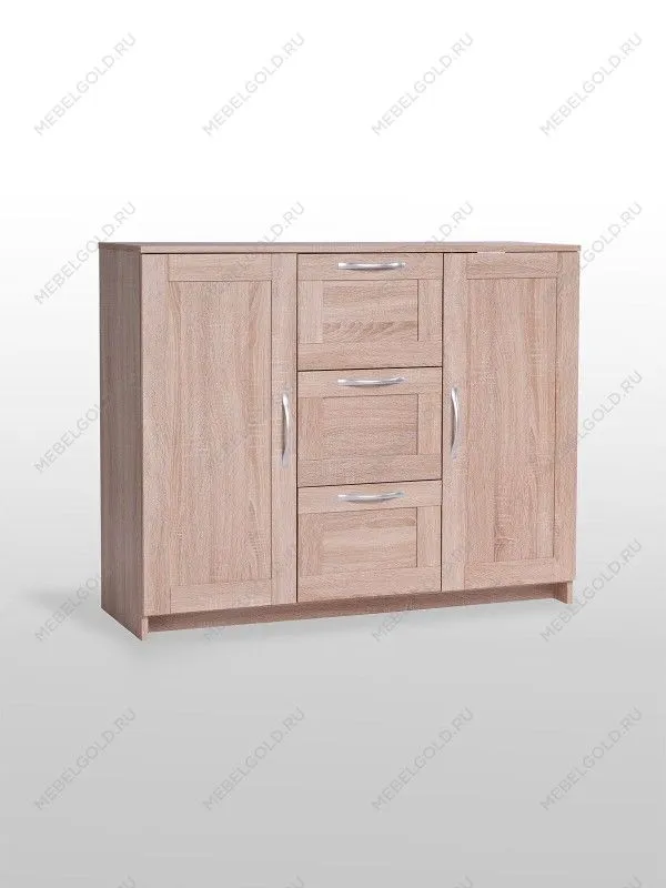 Тумба Сириус, 2 двери и 3 ящика, 117х41х95 см, дуб сонома | изображение 6