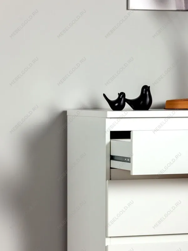 Комод Кастор, 3 ящика, 65х40х71 см, белый | изображение 6