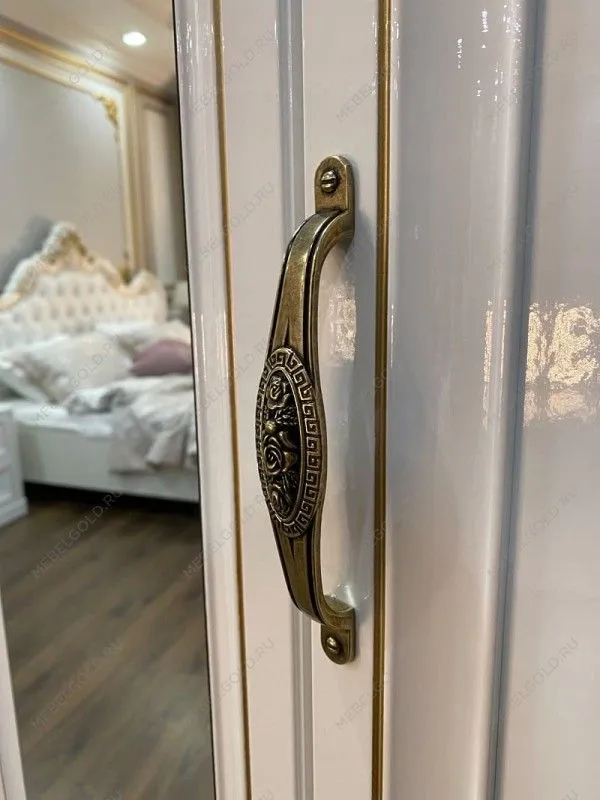 Шкаф Натали 2-дверный с зеркалом белый глянец | изображение 2