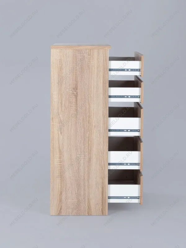 Комод Кастор, 5 ящиков, 65х40х112 см, дуб сонома | изображение 15