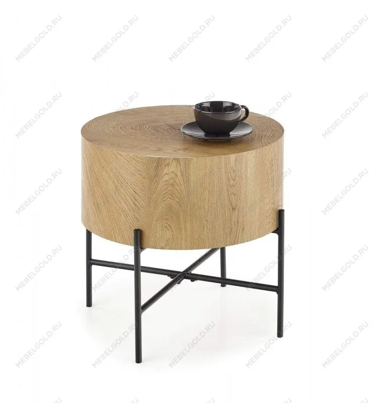 Стол журнальный Halmar BROOKLYN-S (дуб натуральный/черный)