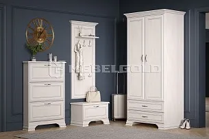 Обувница Тиффани 1D вудлайн кремовый