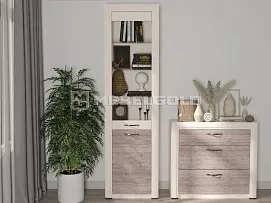 Шкаф с витриной Оливия 1V1D