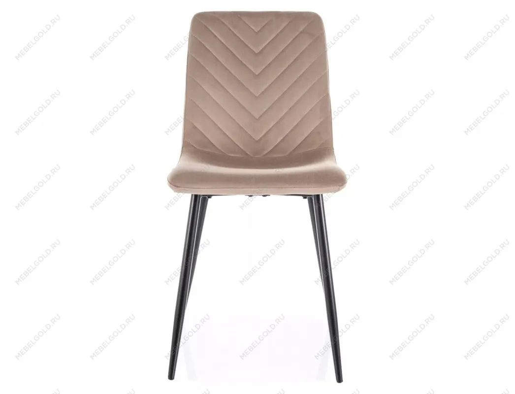 Стул кухонный Signal DAREN Velvet Bluvel 40 (темно-бежевый/черный) | изображение 1