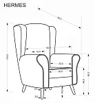 Кресло Halmar HERMES (оливковый) | изображение 9