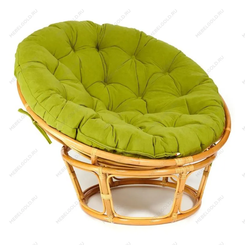 Кресло Papasan с подушкой Светлый мед, флок