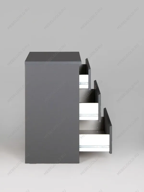 Комод Кастор, 3 ящика, 65х40х71 см, серый | изображение 15