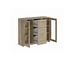 БРИМНЭС / СИРИУС тумба ИКЕА / IKEA 2 двери со стеклом и 3 ящика 117х95 сонома | изображение 2