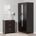 Комод Сириус, 3 ящика, 78х41х94 см, дуб венге, черно-коричневый | изображение 2