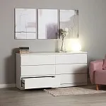 Центральный склад - Комод Варма, 6 ящиков, горизонтальный, 160х78х40 см, эмаль белая | изображение 3
