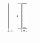 Дверь для шкафа МАКС, 50 см, 2 заполнения, белая | изображение 1