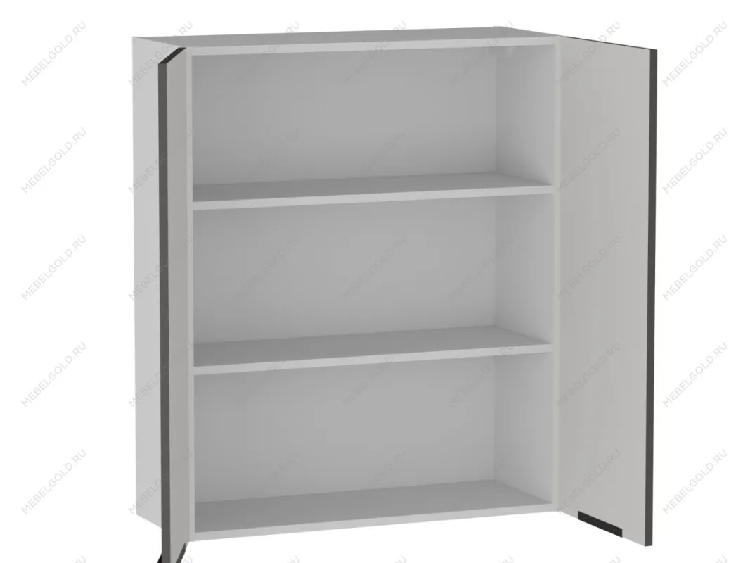 Шкаф 960 2-х дверный ШГ-80, Ватель (800*316*960) Экокожа Серый, 24563 | изображение 1