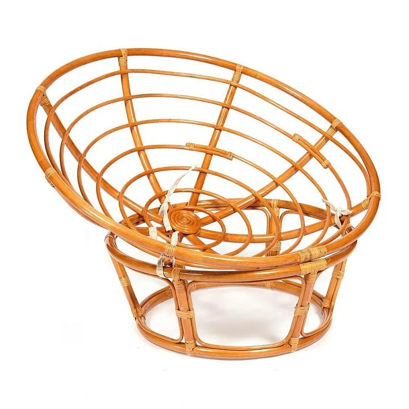 Кресло Papasan с подушкой Коньяк, флок | изображение 4