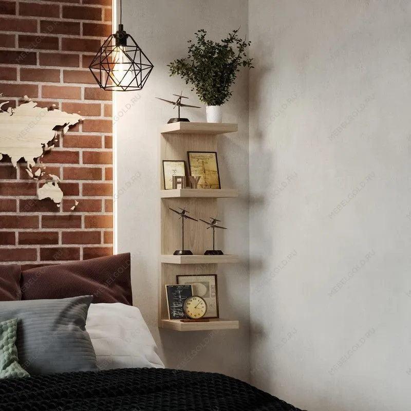 КАЛЛАКС / ФОРА Полка настенная ИКЕА / IKEA 100Е, дуб беленый | изображение 4