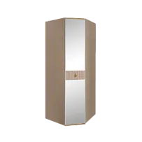 Шкаф угловой с зеркалом Римини СОЛО (Латте/Золото) РМШУ1/1(s)