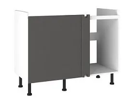 Стол под мойку угловой СМУ-120, Виста (1100*534*870) Экокожа Серый, 26705