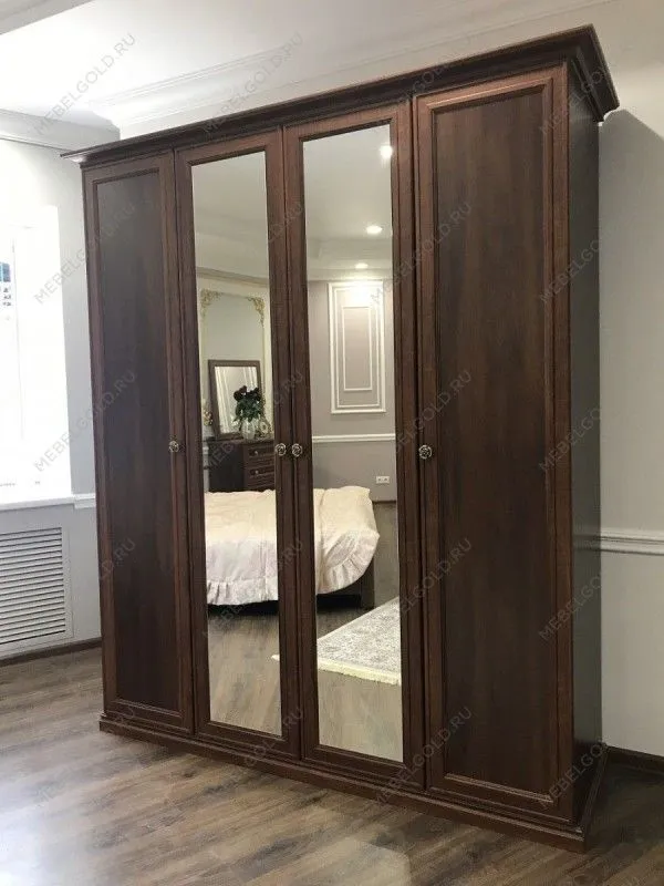 Шкаф Афина 4-дверный (1+2+1) с зеркалом караваджо | изображение 3