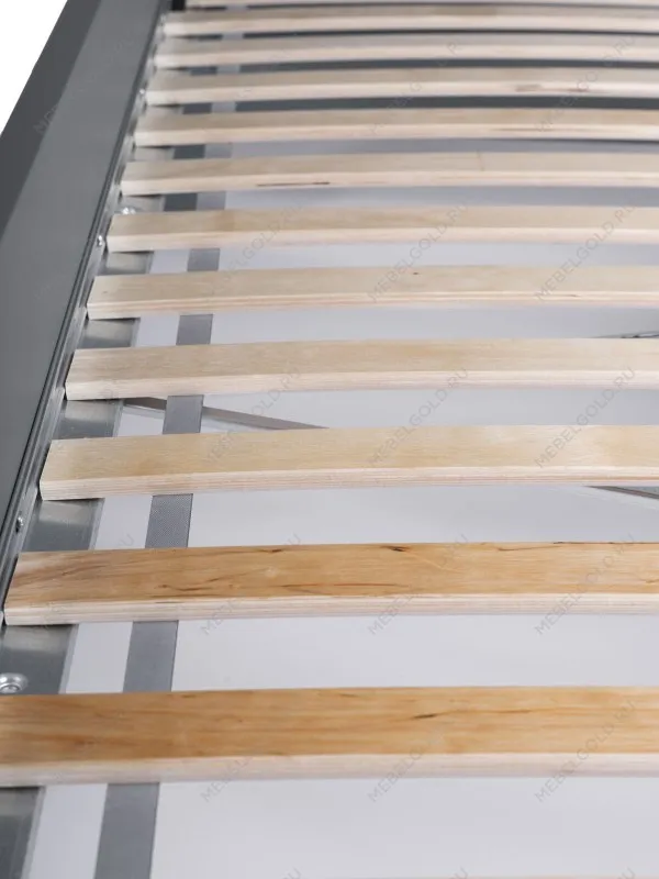 Кровать односпальная Сага, 90х200 см, серая | изображение 8