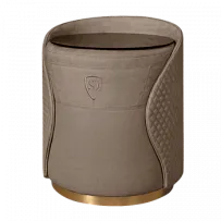 Пуф-тумба Пепельно-коричневый (новабук) золото Sweet dreams PS-101