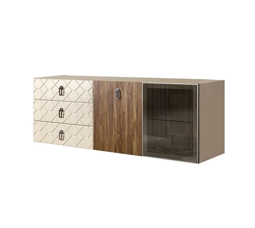 Комод 1.6м Bogemia Fly Wood Fa (Слоновая кость) (Novabuk/Хром) БМКМ-4[5][10]