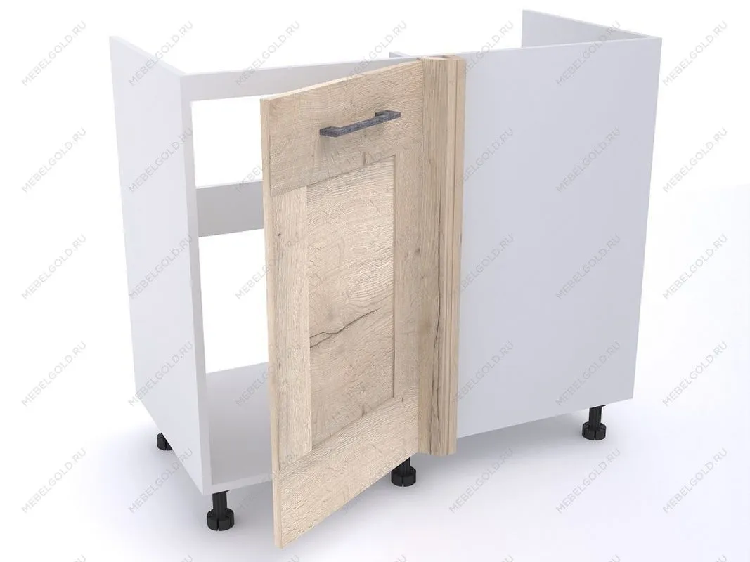 Стол под мойку угловой СМУ-100 левый, Дублин (900*470*820) Дуб галифакс белый, 21614 | изображение 1