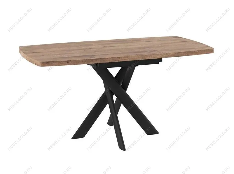 Стол Andres-110 (110/145 х 80 / дуб велингтон / черный) | изображение 1