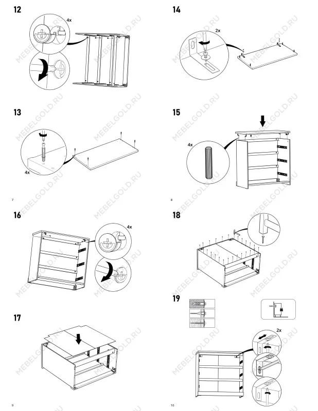 Комод Варма, 3 ящика, 80х78х40 см, эмаль серая | изображение 18