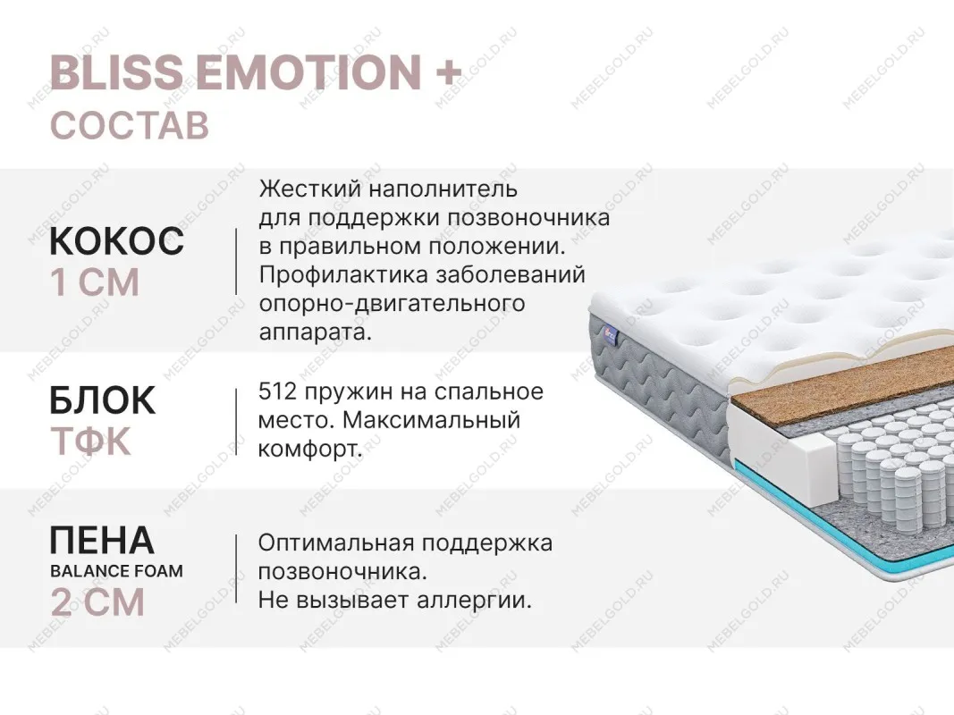 Матрас Bliss Emotion + 200х190 | изображение 4