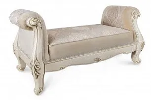 Оттоманка Джоконда с двумя подлокотниками крем глянец