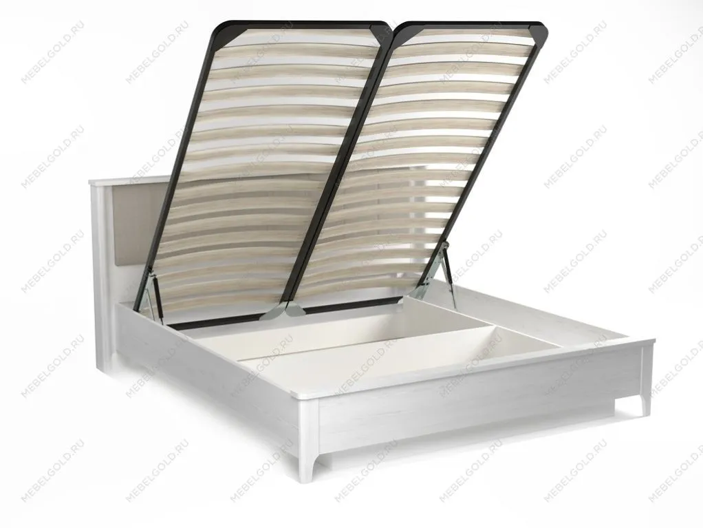 Кровать 1400 с мягкой вставкой изголовья и подъемным механизмом, Клер (1664*2133*1006) Сосна Андерсен