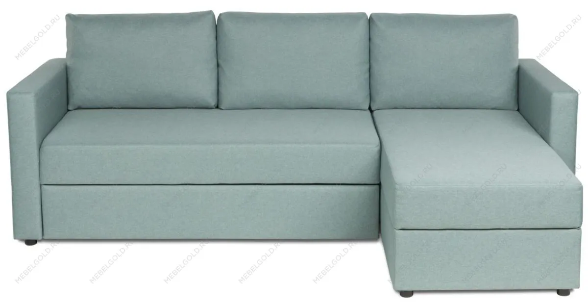 Диван-кровать ВАЛО, 230х91х72 см, короткий подлокотник, мятно-серый | изображение 5