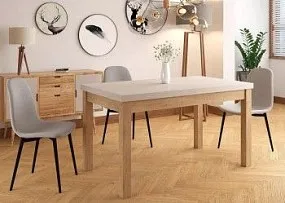 Стол обеденный Signal PRESTO 140 (кашемир/дуб кремона)