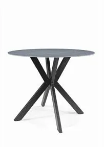 Стол обеденный Signal TALIA (эффект серого мрамора/черный)